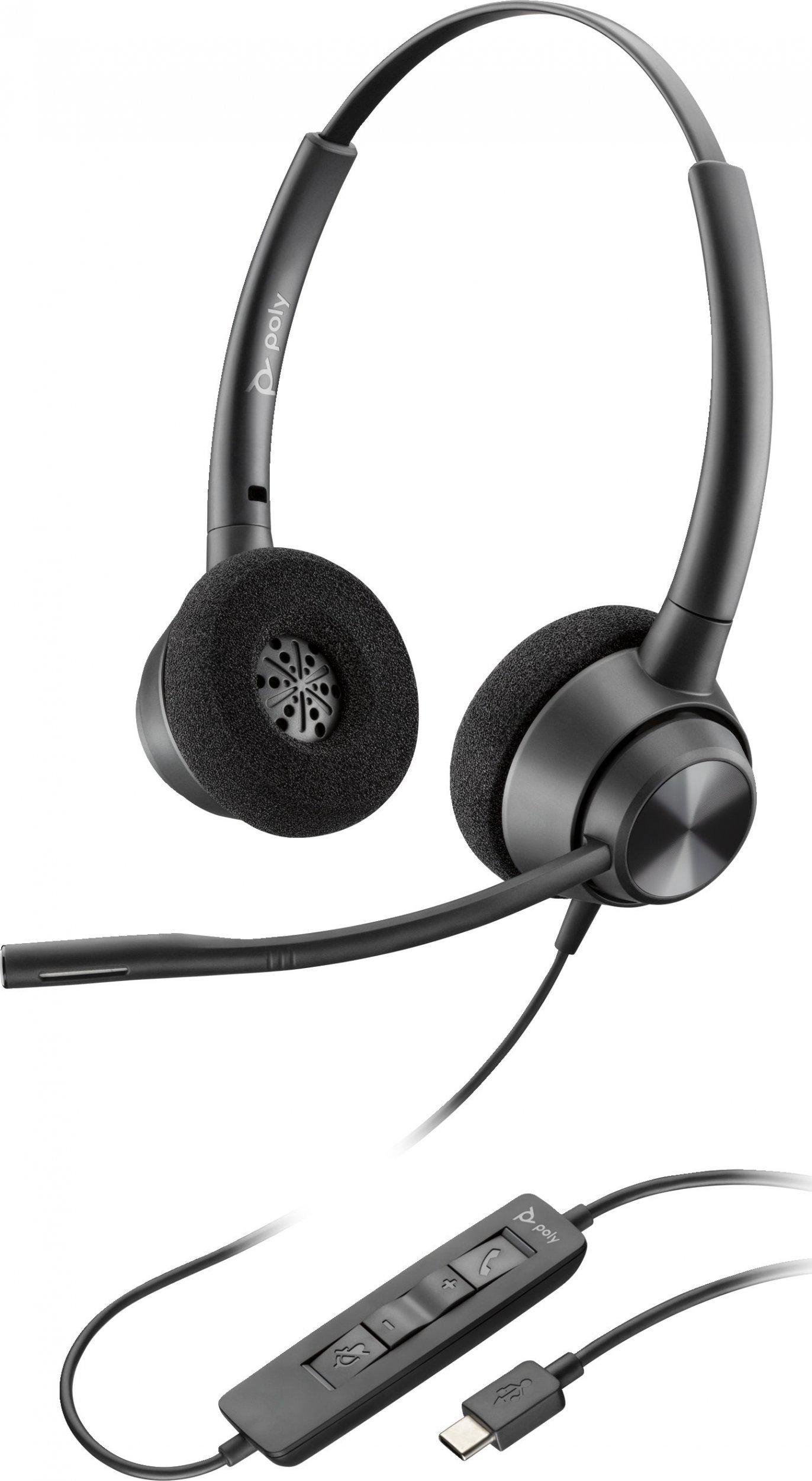 Навушники з мікрофоном Poly EncorePro 320 Stereo USB-A Black (767G0AA)