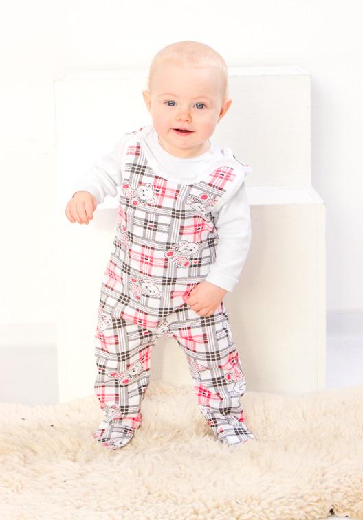 Ползуны ясельные для девочки Носи свое Мишка р. 62 Розовый (5035-024-5-v1)