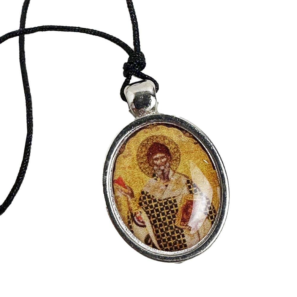 Иконка нательная Святитель Спиридон Тримифунтский Греция о. Корфу (10341)