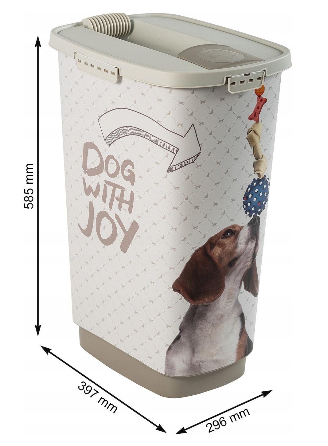 Контейнер для зберігання сухого корму собаки Rotho Cody 50 л Білий (40020-1) - фото 3 Контейнер для зберігання сухого корму собаки Rotho Cody 50 л Білий (40020-1) - фото 3