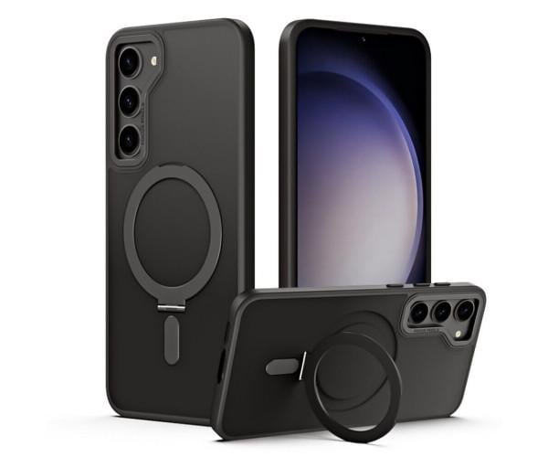 Чехол - накладка Magsafe Magnetic Ring для Samsung Galaxy S23 с магнитным кольцом Черный