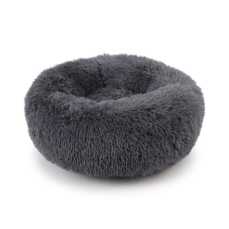 Подушка-лежак Taotaopets 552201 S для котов и собак круглый Dark Grey