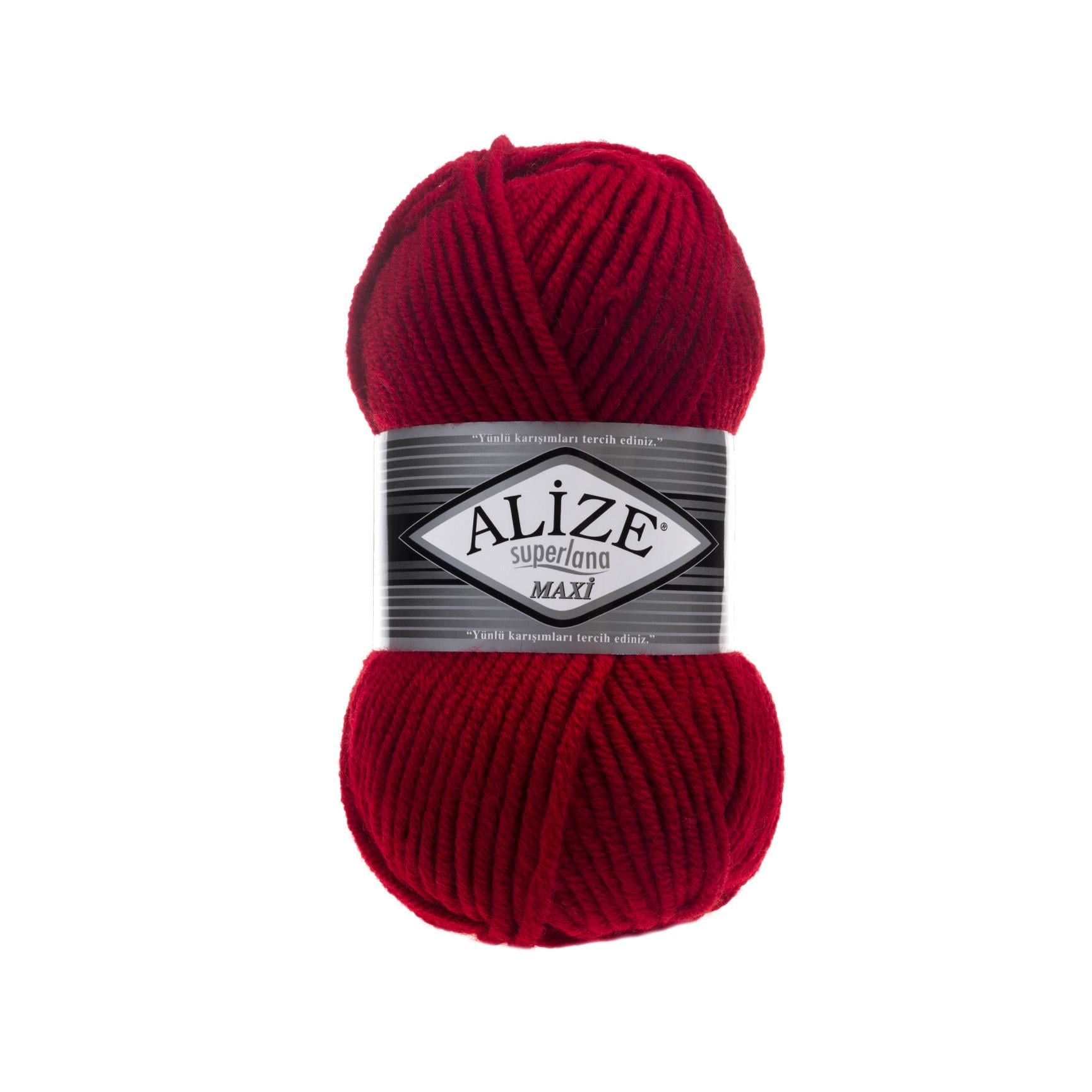 Пряжа Alize Superlana Maxi 56 Красный (6530)