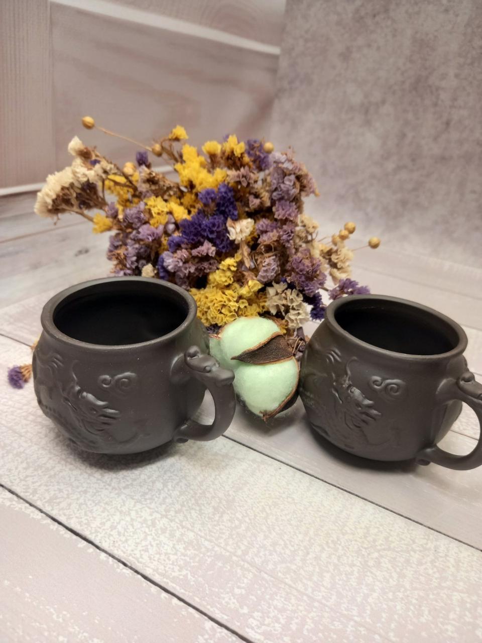 Набор кружек Olens Лун-дракон темный 2 шт. х 200 мл (2686661128) - фото 1