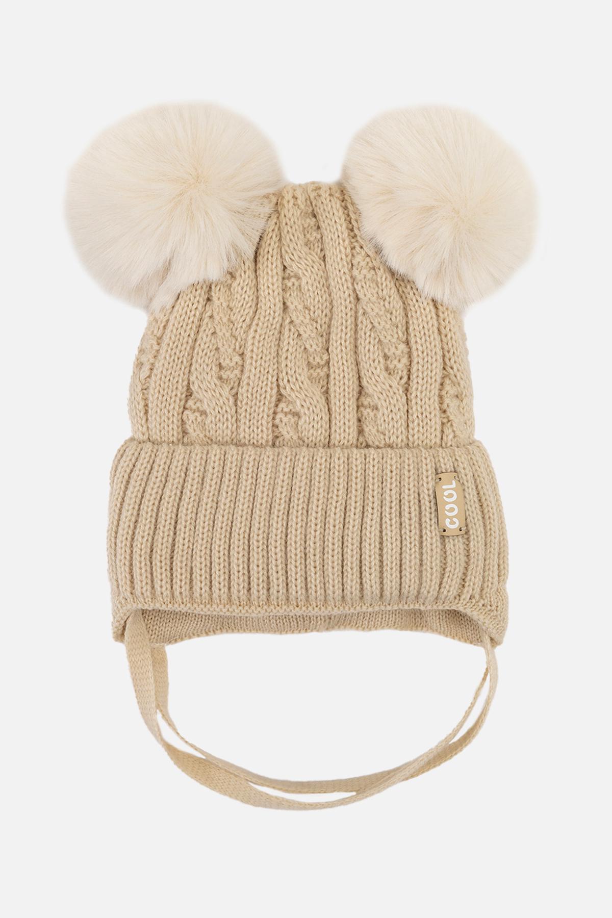 Шапка для мальчика 40-42 см Бежевый (ЦБ-00263325)