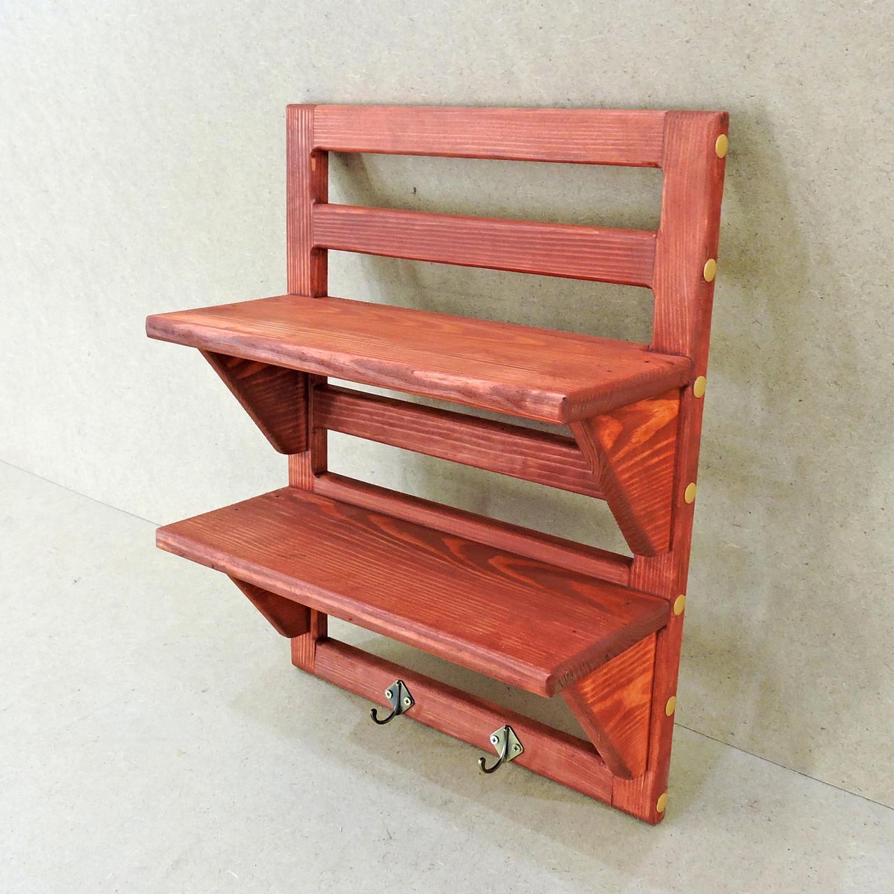 Полка настенная из дерева Макау Коралл (НСП-003714)