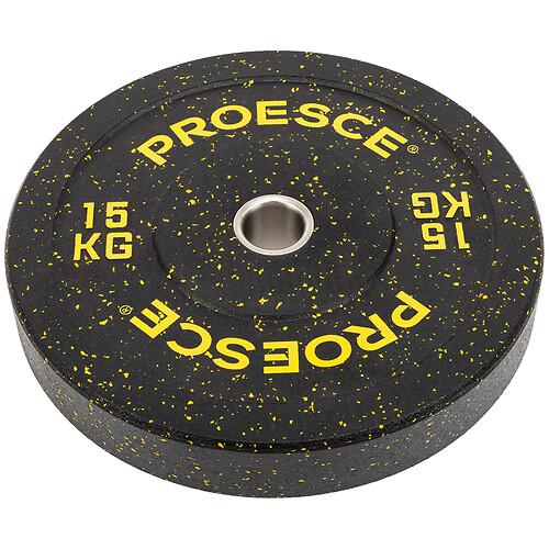 Диски бамперные из структурной резины Record TA-4782-15 Bumper Plates 15 кг Черно-желтый (32311939)