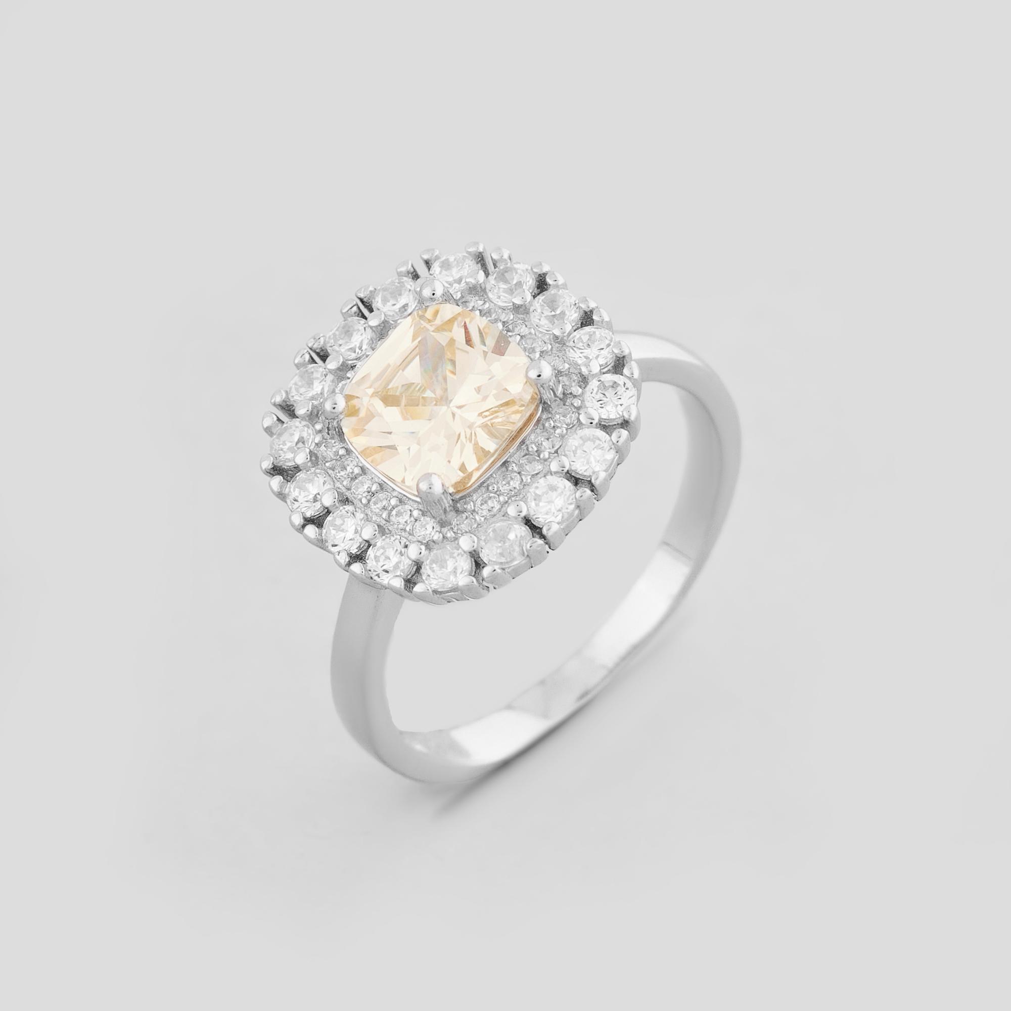 Серебряное кольцо Minimal Бергамот р. 17 (15781)