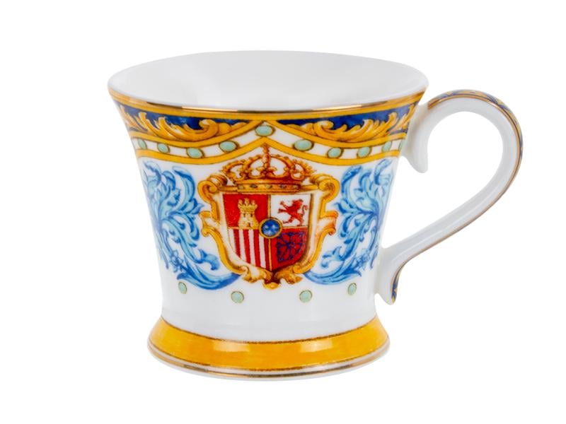 Набір кавових чашок порцелянових з блюдцем на 2 персони Lefard Геральдика 80 мл 925-079 - фото 4