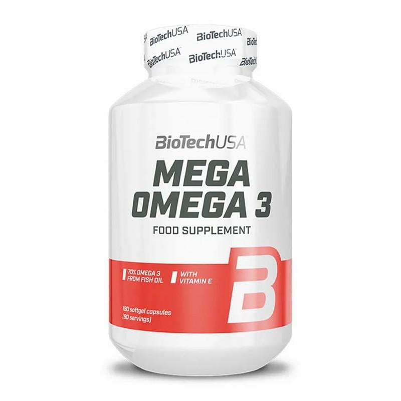 Риб'ячий жир Омега 3 BioTech USA Mega 180 капс. (11532-01) - фото 1