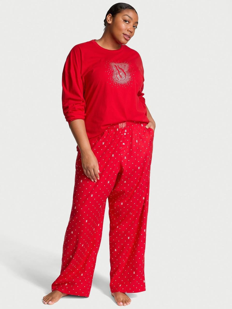 Пижама женская Victoria's Secret Flannel Long-Sleeve XS Красный (3226437712098) Пижама женская Victoria's Secret Flannel Long-Sleeve XS Красный (3226437712098)