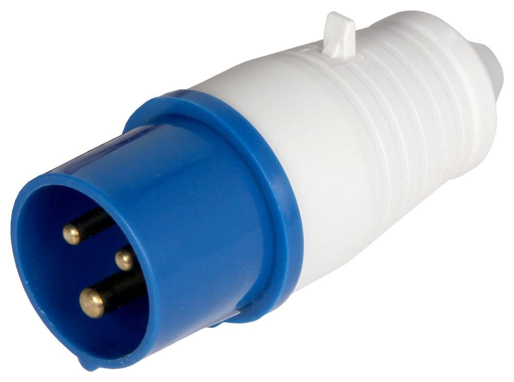 Силова вилка E.NEXT e.plug.pro.3.16 2P+PE 16А 230 В переносна IP44 Синій (p011001)