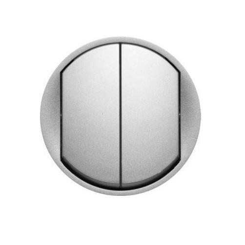 Панель лицьова Legrand Celiane для 2-клавішного вимикача 50х50 мм Титан (068302)