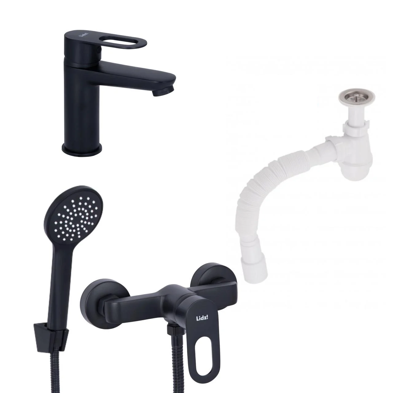 Комплект для ванной Latwa смеситель для раковины LDLAT001BLA45418/смеситель для душевой кабины LDLAT010BLA45421 (2732970674)