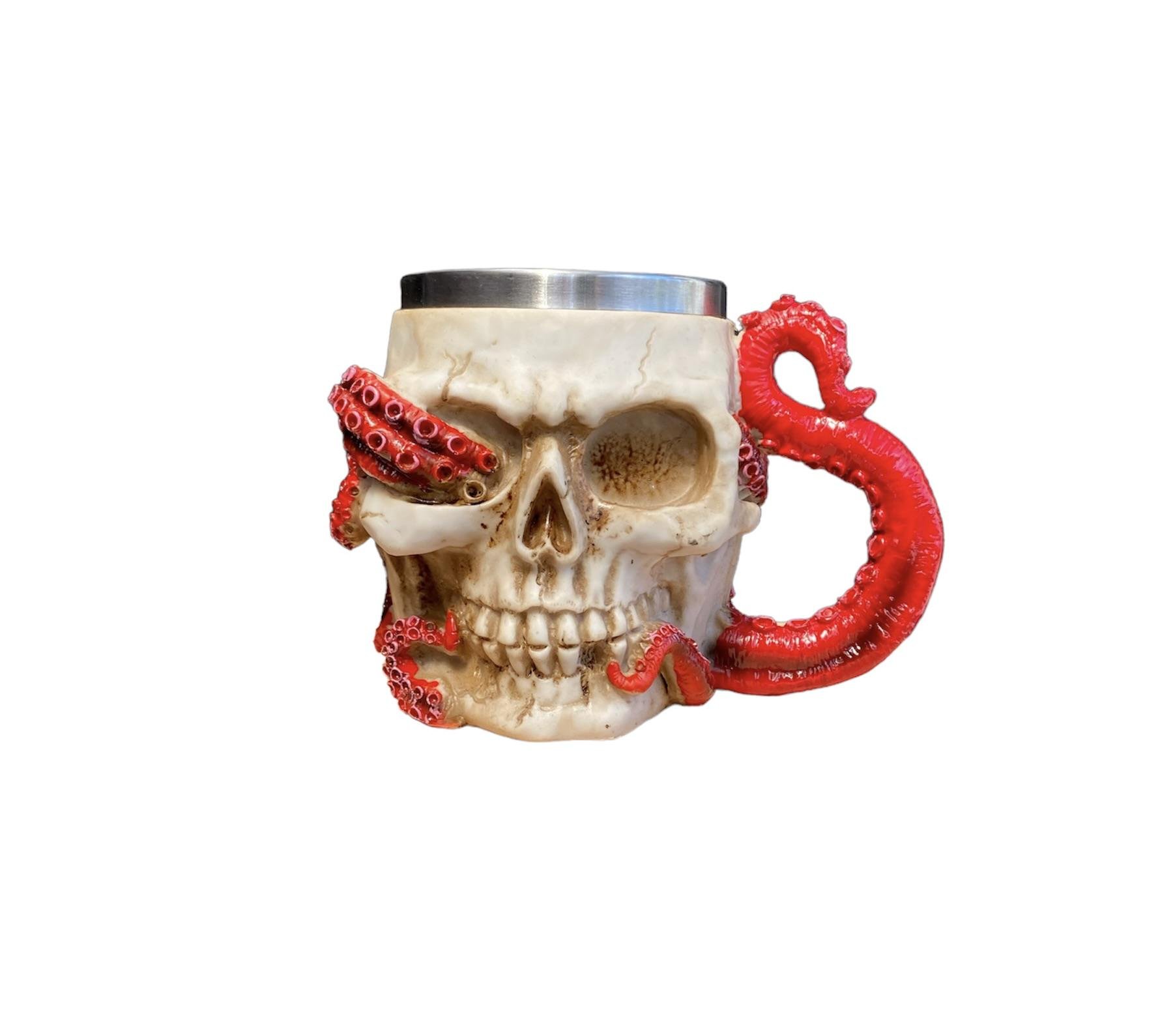 Чашка 3D Череп з Восьминогом 400 мл (17813277)