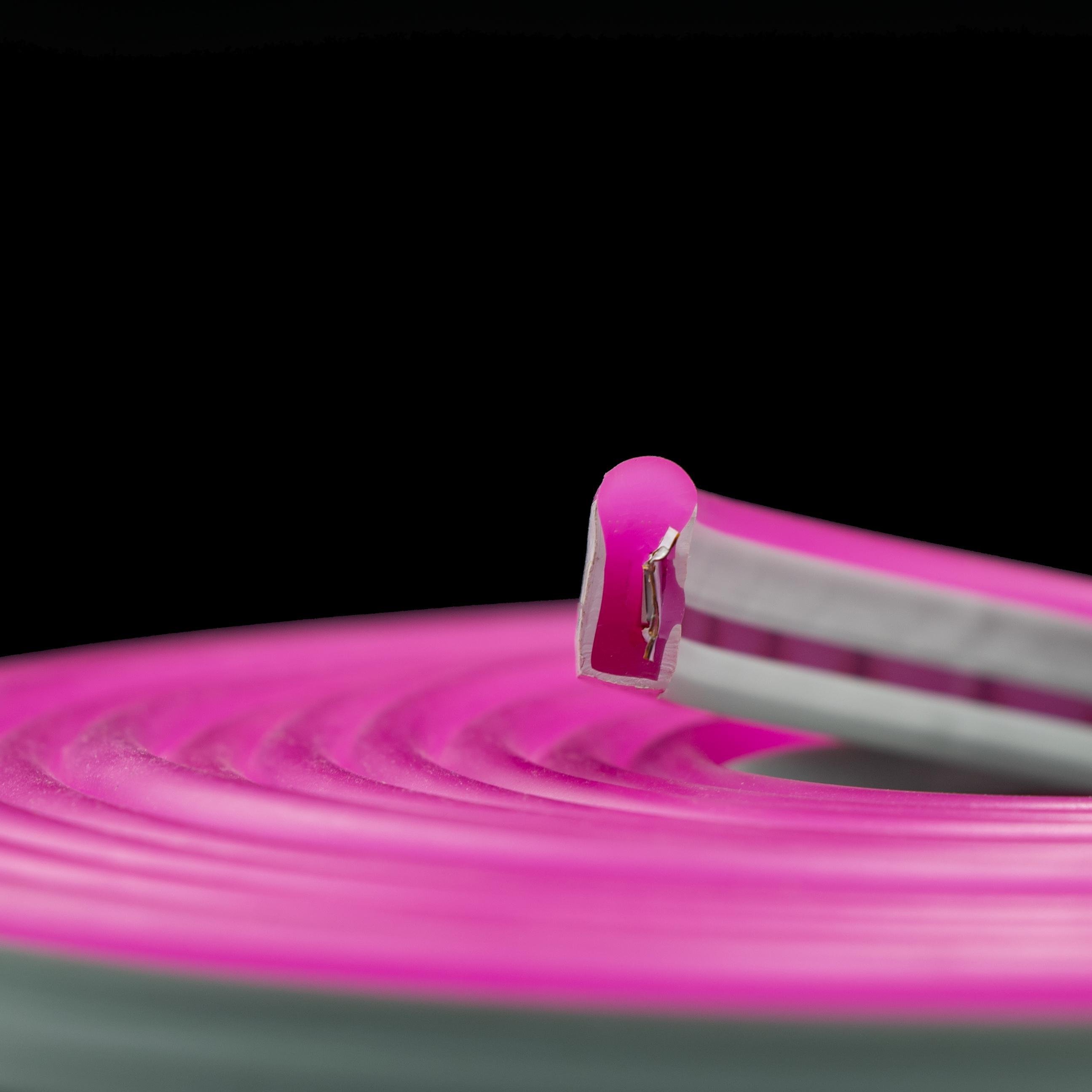 Світлодіодна стрічка неонова Prolum Series FX 6x12 IP68 12V Рожевий (120054) - фото 5