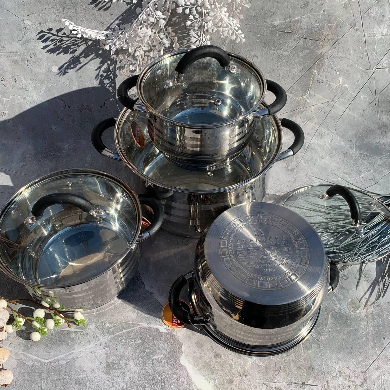 Набор кастрюль Edenberg EB-2412 8 пр. - фото 4 Набор кастрюль Edenberg EB-2412 8 пр. - фото 4