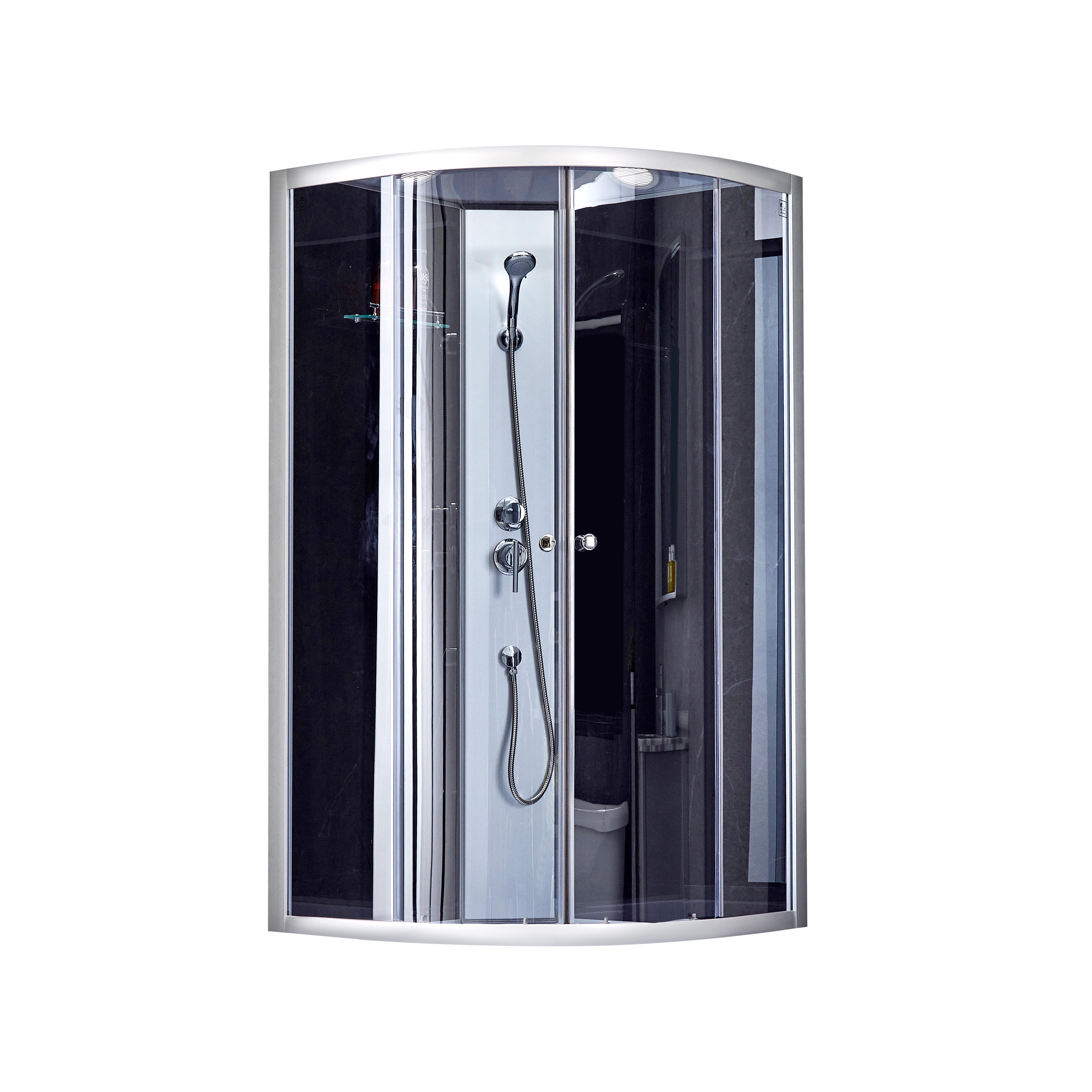 Душевой бокс Lidz Tani SB80x80.SAT.LOW.GR без поддона стекло тонированное 4 мм