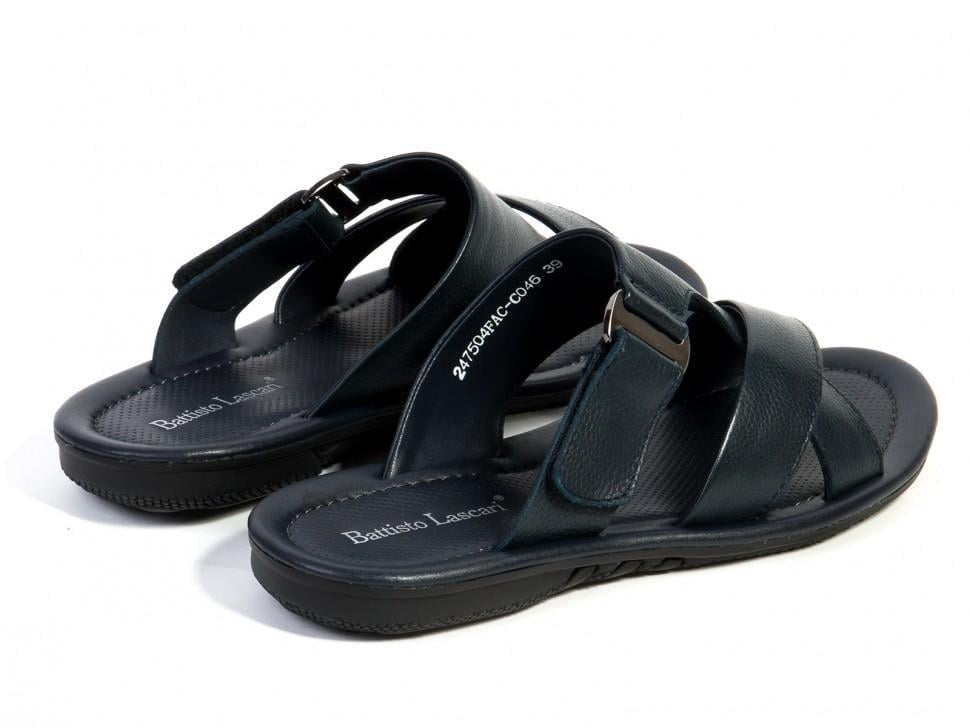 Шлепанцы мужские Battisto Lascari 7152910 натуральная кожа р. 40 Темно-синий (16592) - фото 3 Шлепанцы мужские Battisto Lascari 7152910 натуральная кожа р. 40 Темно-синий (16592) - фото 3