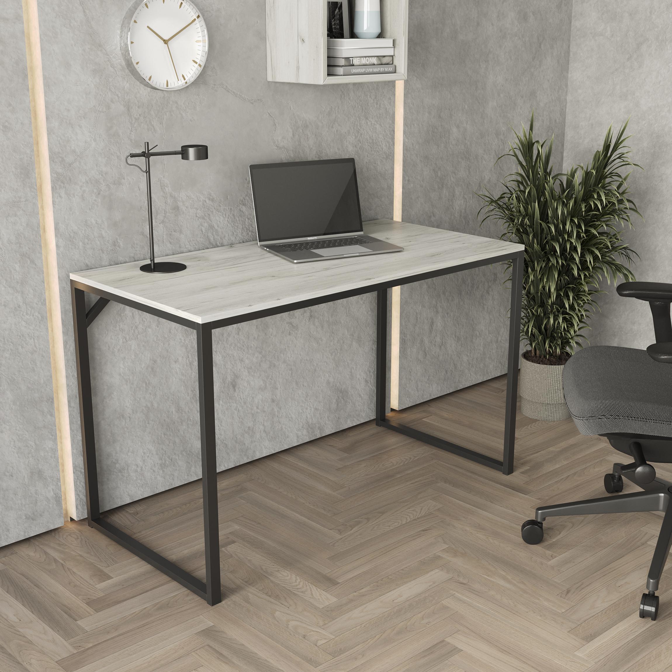 Стіл письмовий лофт Серія 01 1200х500х16 мм Дуб Крафт Білий (23421500)