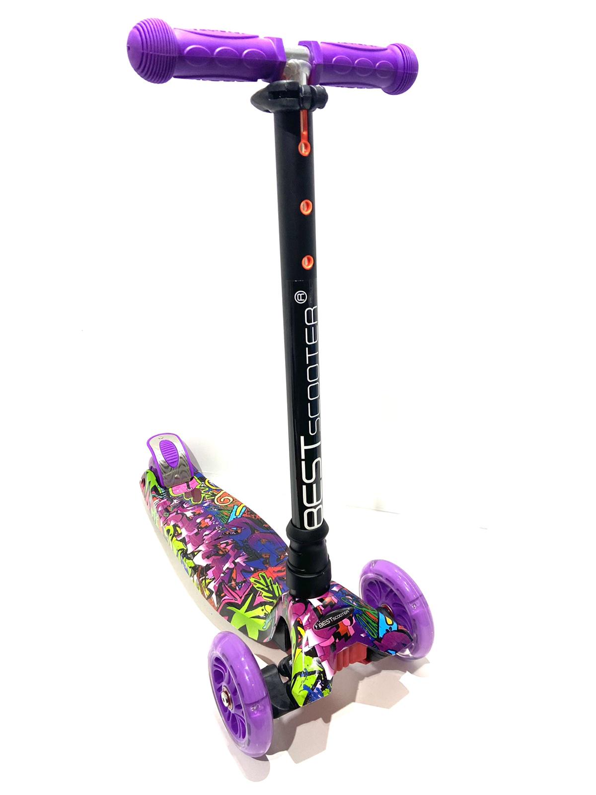 Самокат Best Scooter Maxi 779-1390 колеса с подсветкой  Графити (45928544)