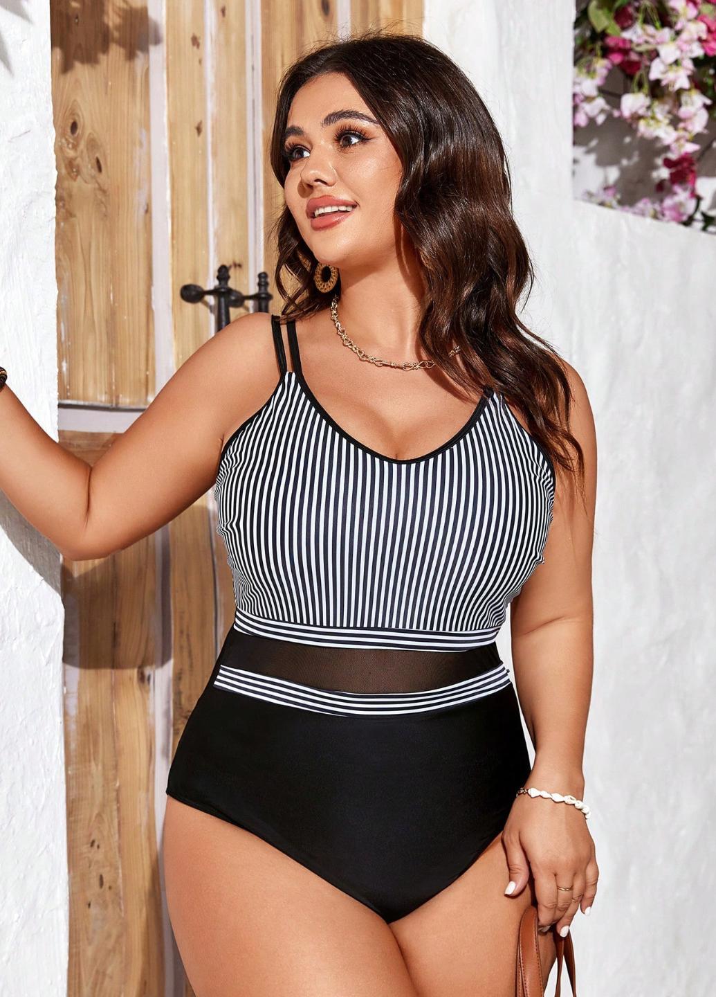 Купальник суцільний Lizzy Plus Size 3XL р. 56-58 Чорний (13590) - фото 2