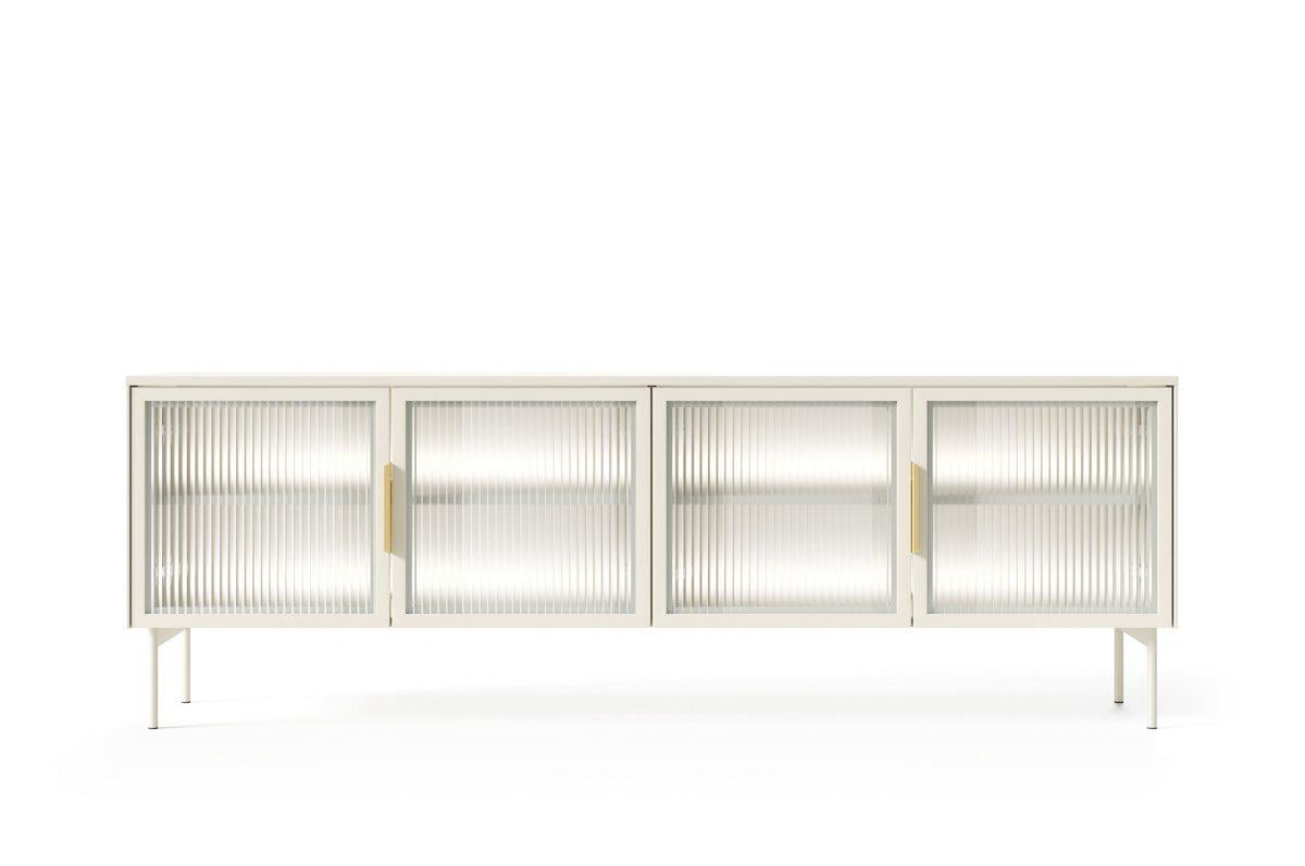 Тумба под телевизор с подсветкой Perfect Home Lumi 4D/181 4-дверная Кашемир (PFH-091389)