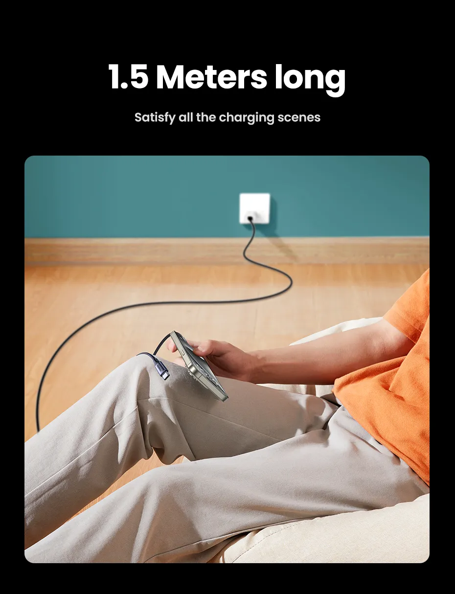 Кабель UGREEN US561 PD 100W 5A USB-C to 2хUSB-C для швидкого заряджання 1,5 м Grey (35087) - фото 7 Кабель UGREEN US561 PD 100W 5A USB-C to 2хUSB-C для швидкого заряджання 1,5 м Grey (35087) - фото 7