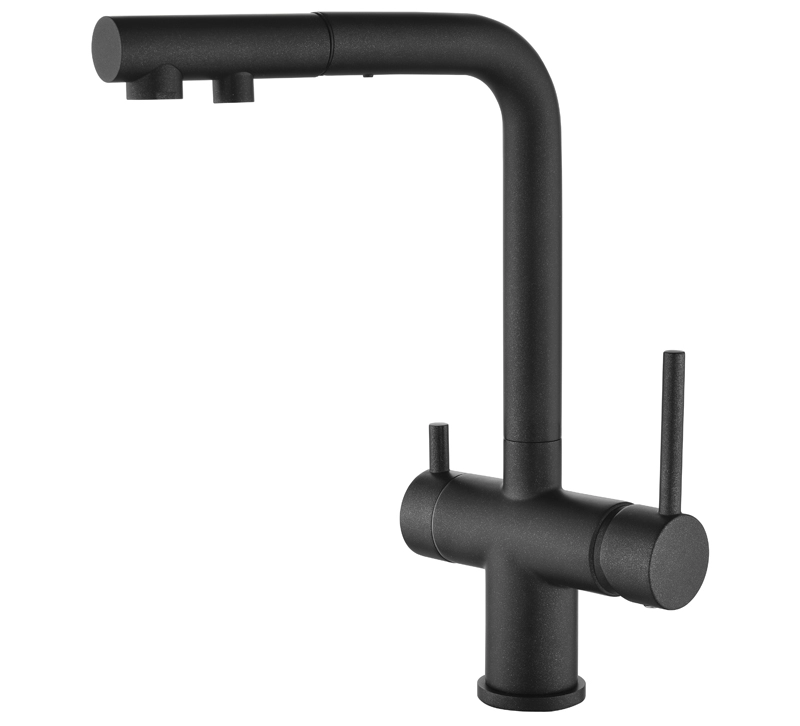 Смеситель кухонный Aquasanita Akvaduo Plus 2683 601 Черный (23402)