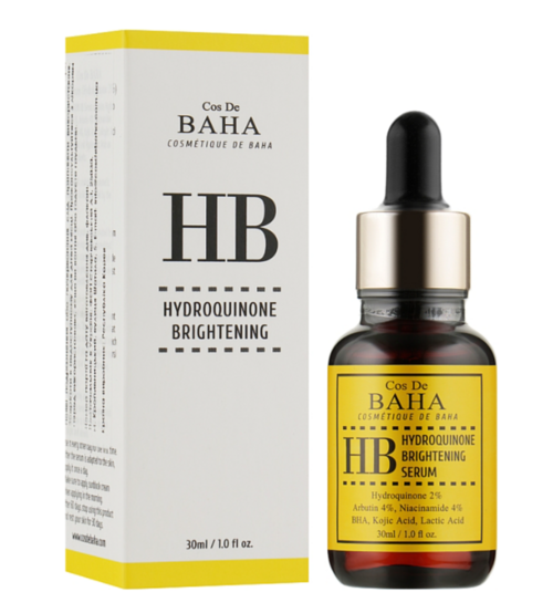 Сироватка освітлююча з гідрохіноном для обличчя Cos de Baha HB Hydroquinone Brightening Serum 30 мл (8809240318331)