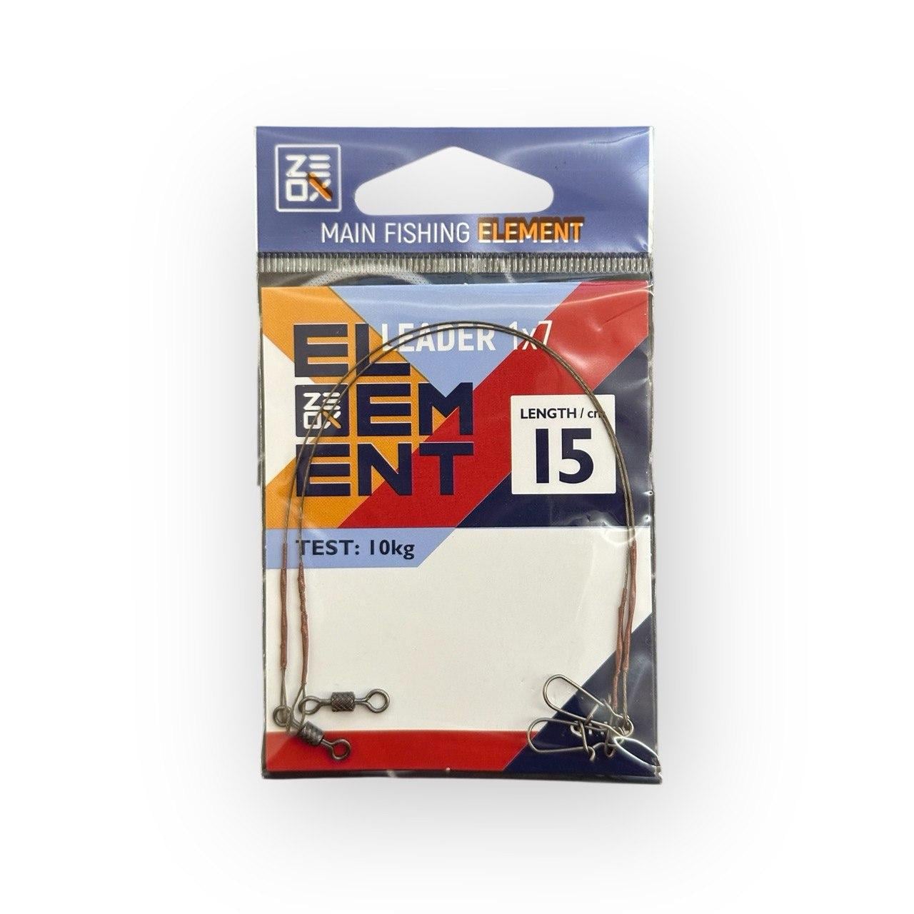 Поводок Zeox Element 1x7 2 шт. 15 см тест 10 кг (2889948963) Поводок Zeox Element 1x7 2 шт. 15 см тест 10 кг (2889948963)