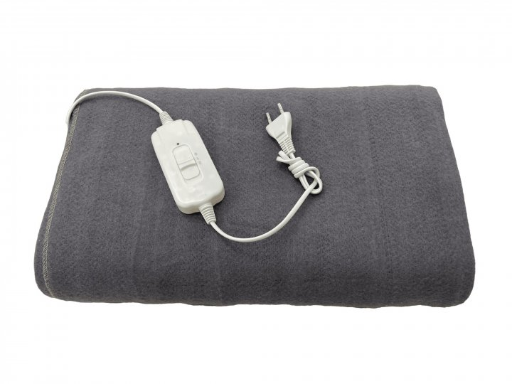 Электро-простынь двуспальная LUX 54452 байка от сети на 2 режима 120x155 см Серый (21-1-55138) Электро-простынь двуспальная LUX 54452 байка от сети на 2 режима 120x155 см Серый (21-1-55138)