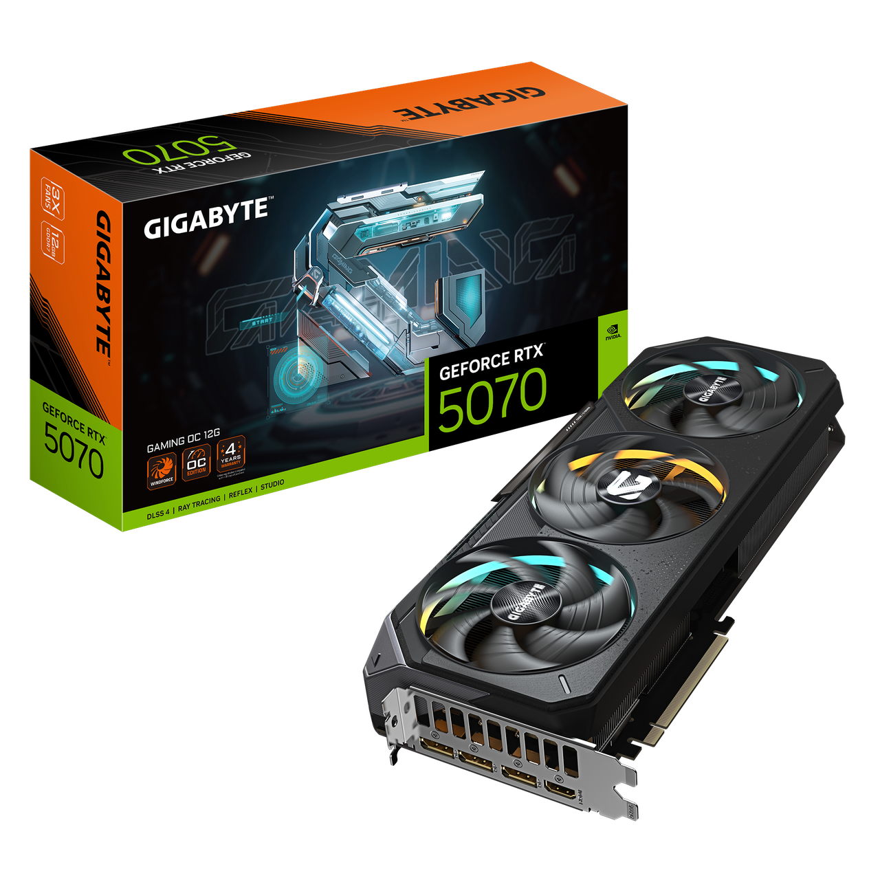 Видеокарта RTX 5070 12GB GDDR7 Gaming OC Gigabyte (GV-N5070GAMING OC-12GD)