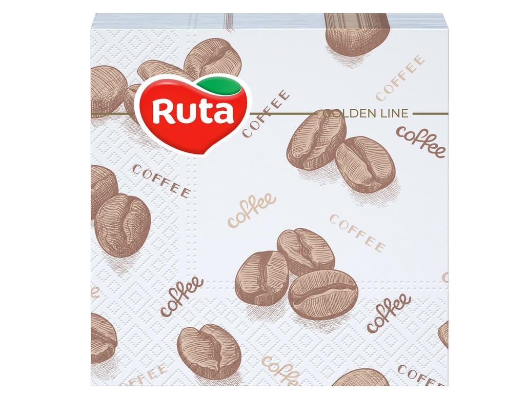 Салфетки Ruta Double Luxe Кофе двухслойные 24x22 см 40 листов (20 695)