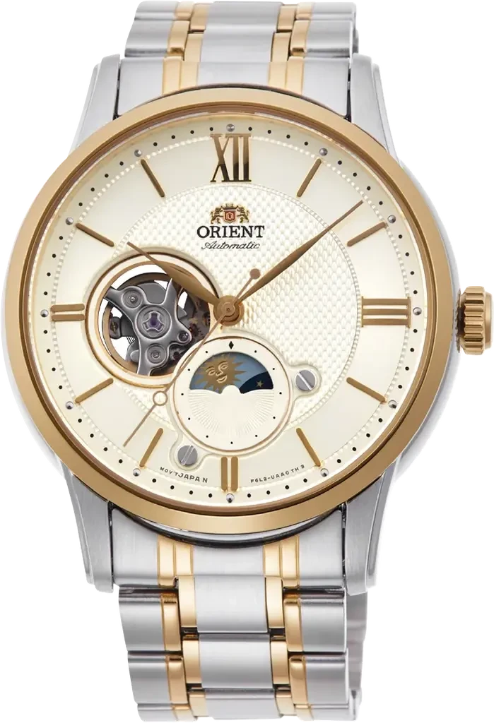 Наручний годинник чоловічий Orient Open Heart RA-AS0007S10B з сталевим корпусом/сапфіровим склом WR 50 м Білий (3124584507)