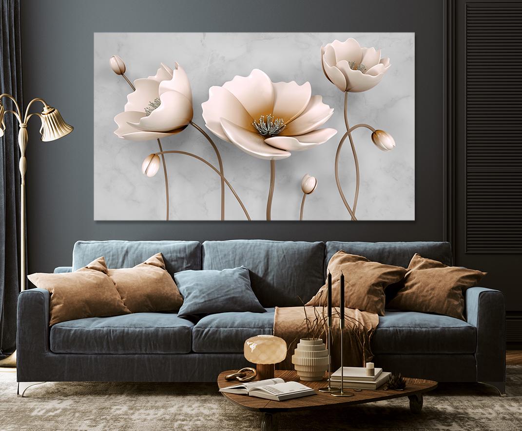 Картина на холсте в гостиную/спальню Маки 50х100 см (MLP_75) - фото 3 Картина на холсте в гостиную/спальню Маки 50х100 см (MLP_75) - фото 3