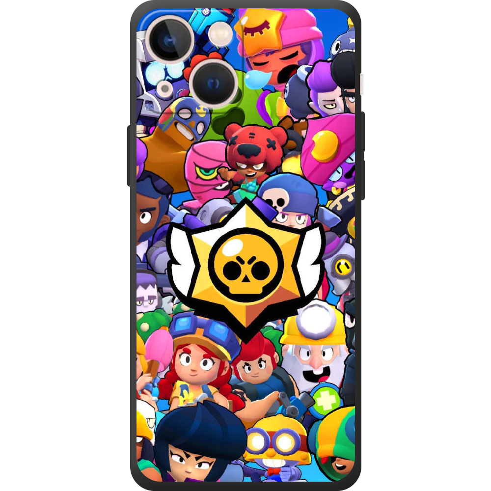 Чехол BoxFace iPhone 13 mini Brawl Stars Черный силикон (43839-up2389-44566)