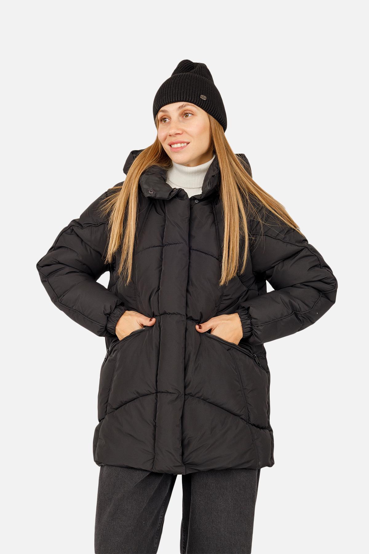 Куртка женская ЦБ-00259687 р. 48 Черный (28422051) - фото 3 Куртка женская ЦБ-00259687 р. 48 Черный (28422051) - фото 3