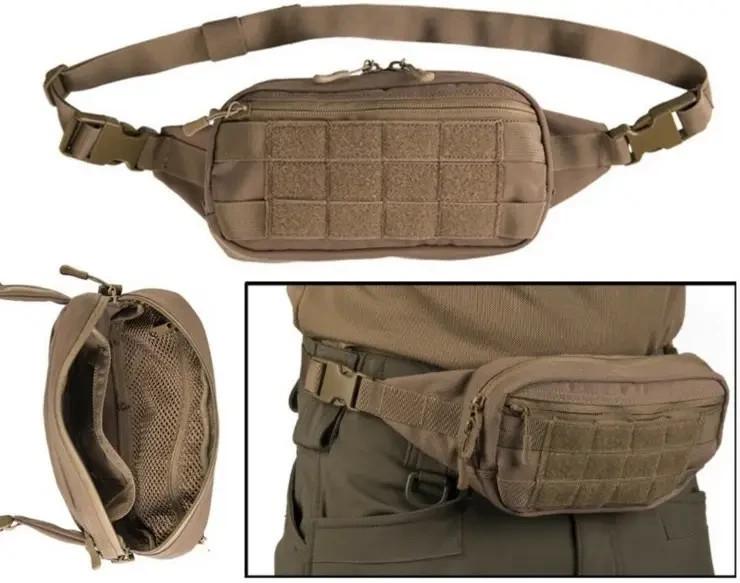 Сумка Mil-tec Fanny Pack Molle 23,5х6х12 см Койот (6653 yavs L) - фото 2