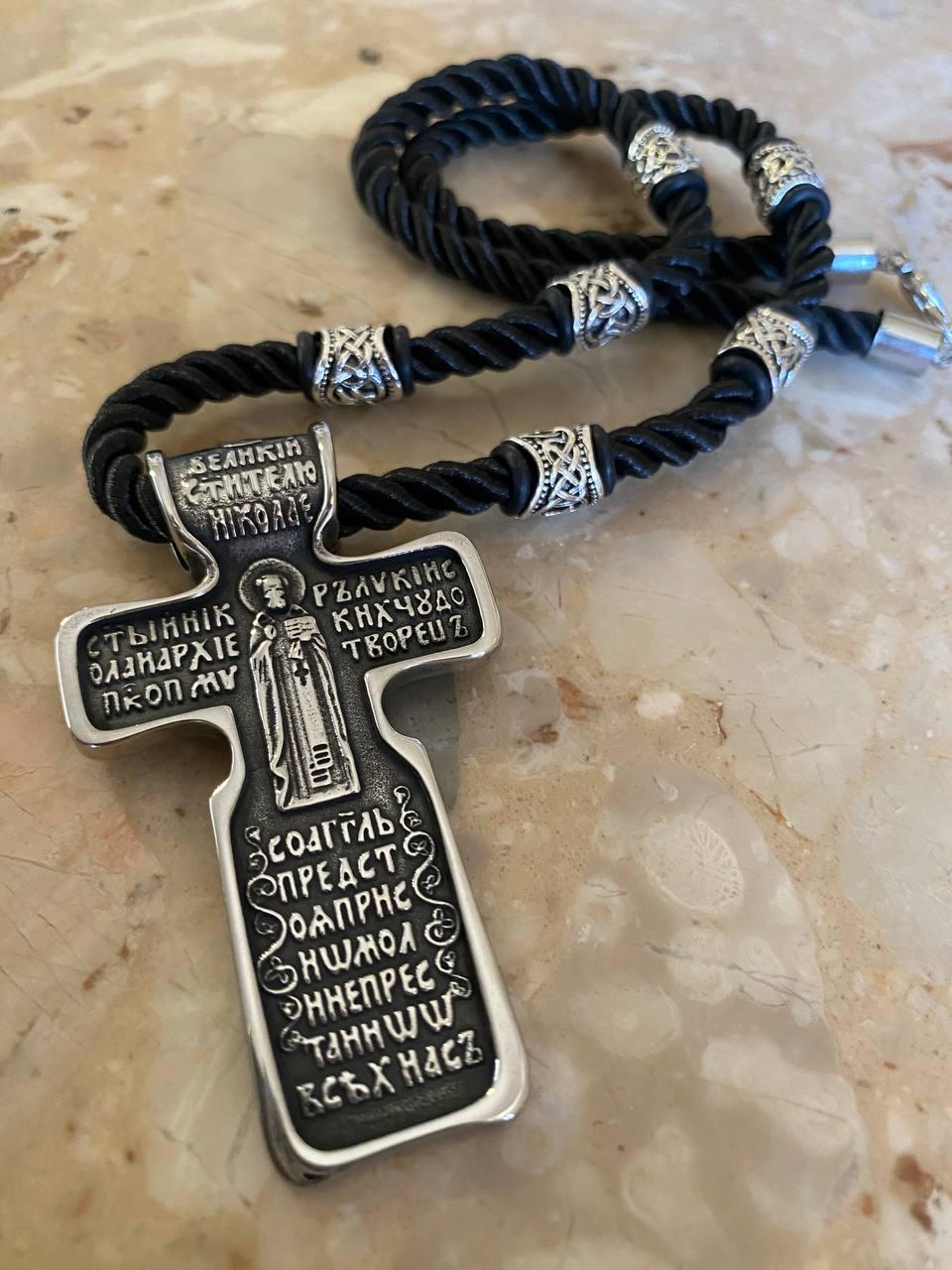 Колье LITAURS з підвіскою оберіг хрест двосторонній з молитвою (250304) - фото 3 Колье LITAURS з підвіскою оберіг хрест двосторонній з молитвою (250304) - фото 3