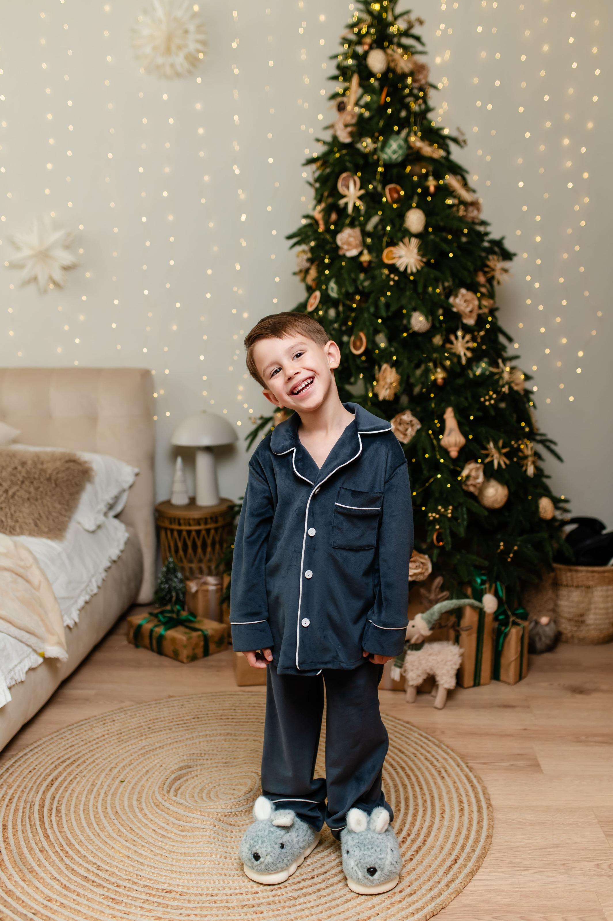 Пижама детская велюровая Tair 859 теплая 116 см Серый (23033744)