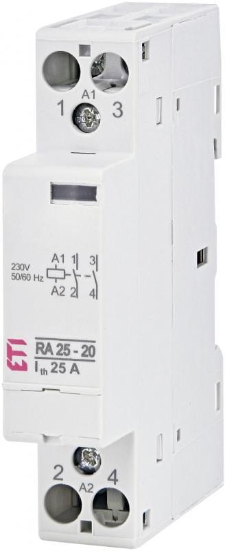 Контактор модульный ETI RA 25-20 2P 25A 2NO 230V (2464093)