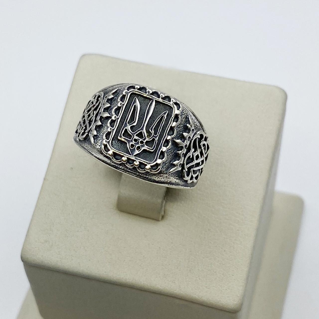 Перстень серебряный Тризуб Лють р. 21 6,31 г (1981793726)