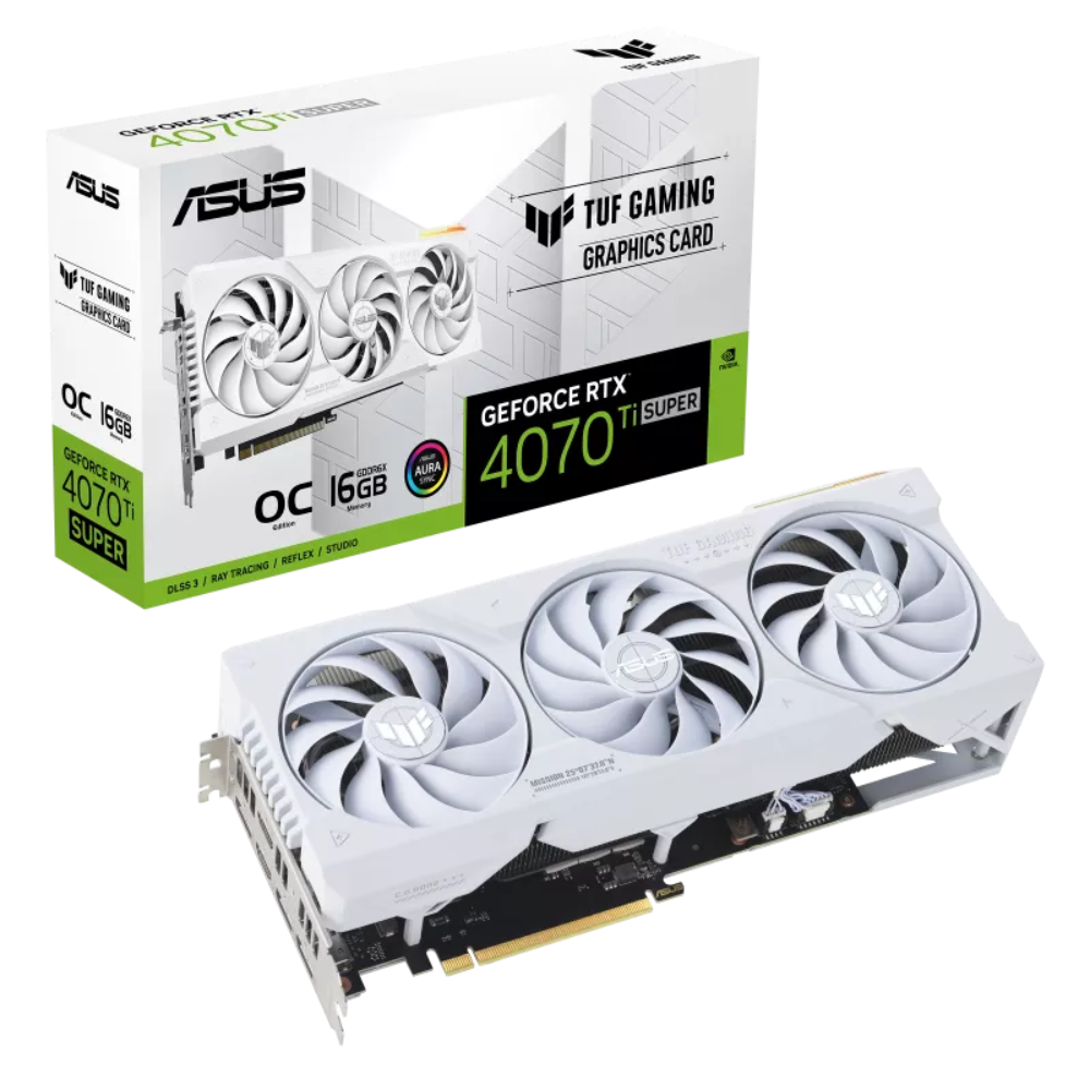 Видеокарта Asus TUF-RTX4070TIS-O16G-WHITE-GAMING 16 Гб GDDR6X 21000 МГц - фото 9 Видеокарта Asus TUF-RTX4070TIS-O16G-WHITE-GAMING 16 Гб GDDR6X 21000 МГц - фото 9