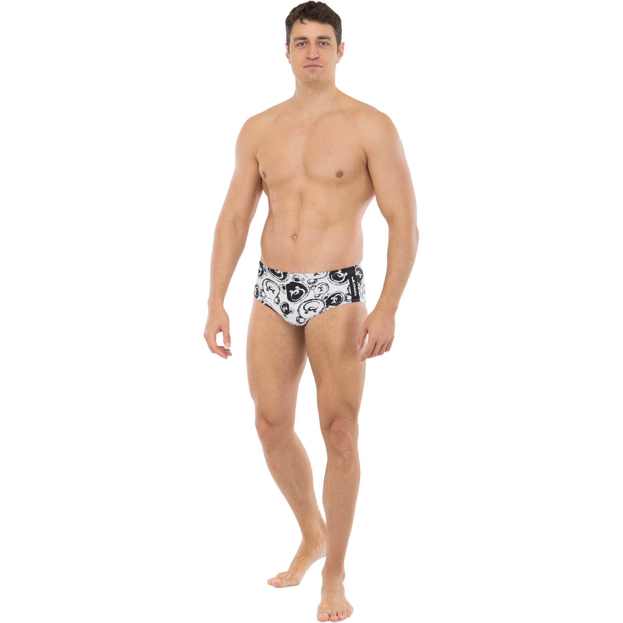 Плавки мужские классические для плавания YINGFA Bear 9649 XS Черный/белый (9649_Черный-белый_2XL_(170-17) - фото 7 Плавки мужские классические для плавания YINGFA Bear 9649 XS Черный/белый (9649_Черный-белый_2XL_(170-17) - фото 7