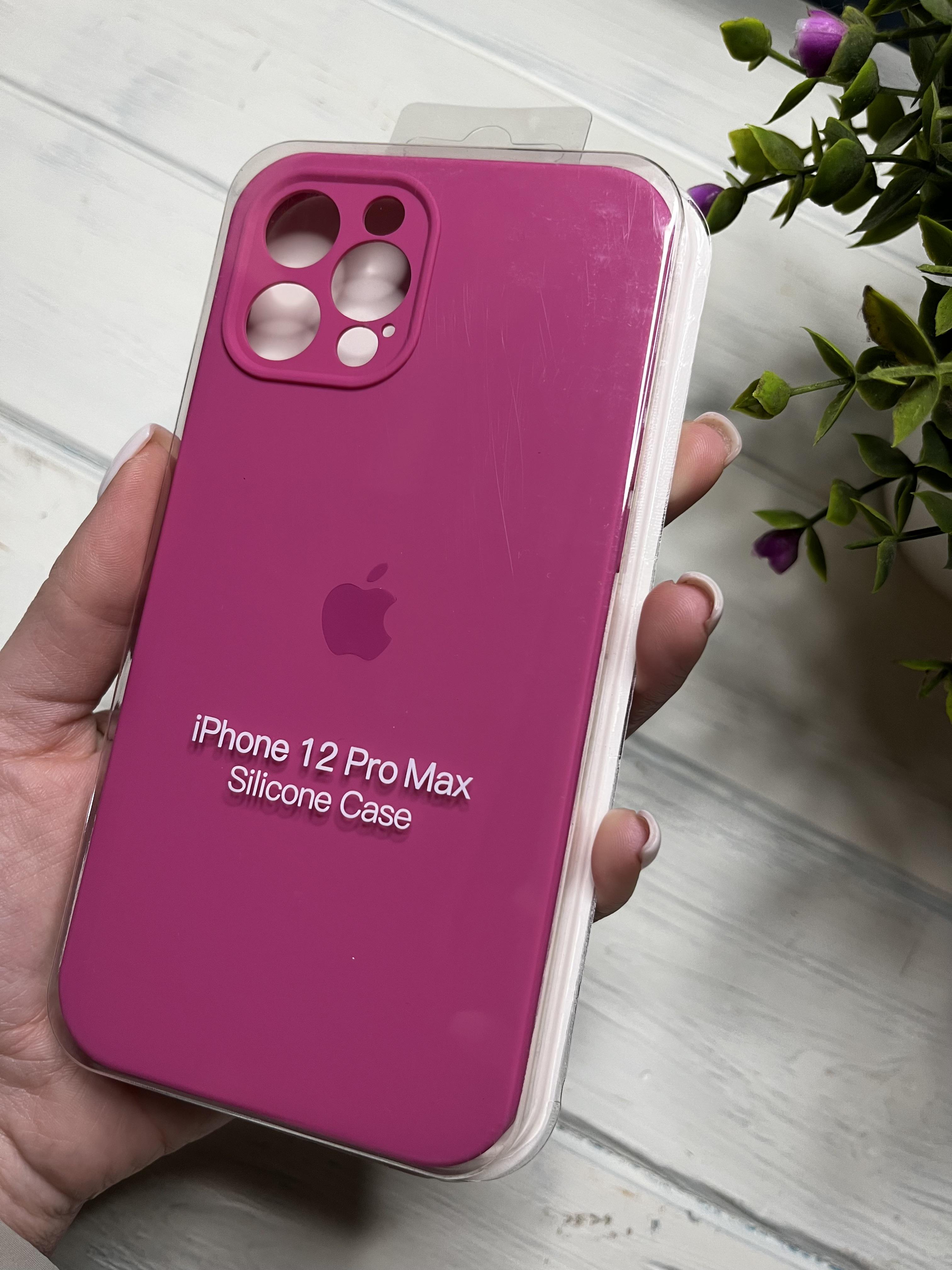 Чохол накладка на iPhone (Айфон) 12 Pro Max квадратні борти silicone case full camera на apple