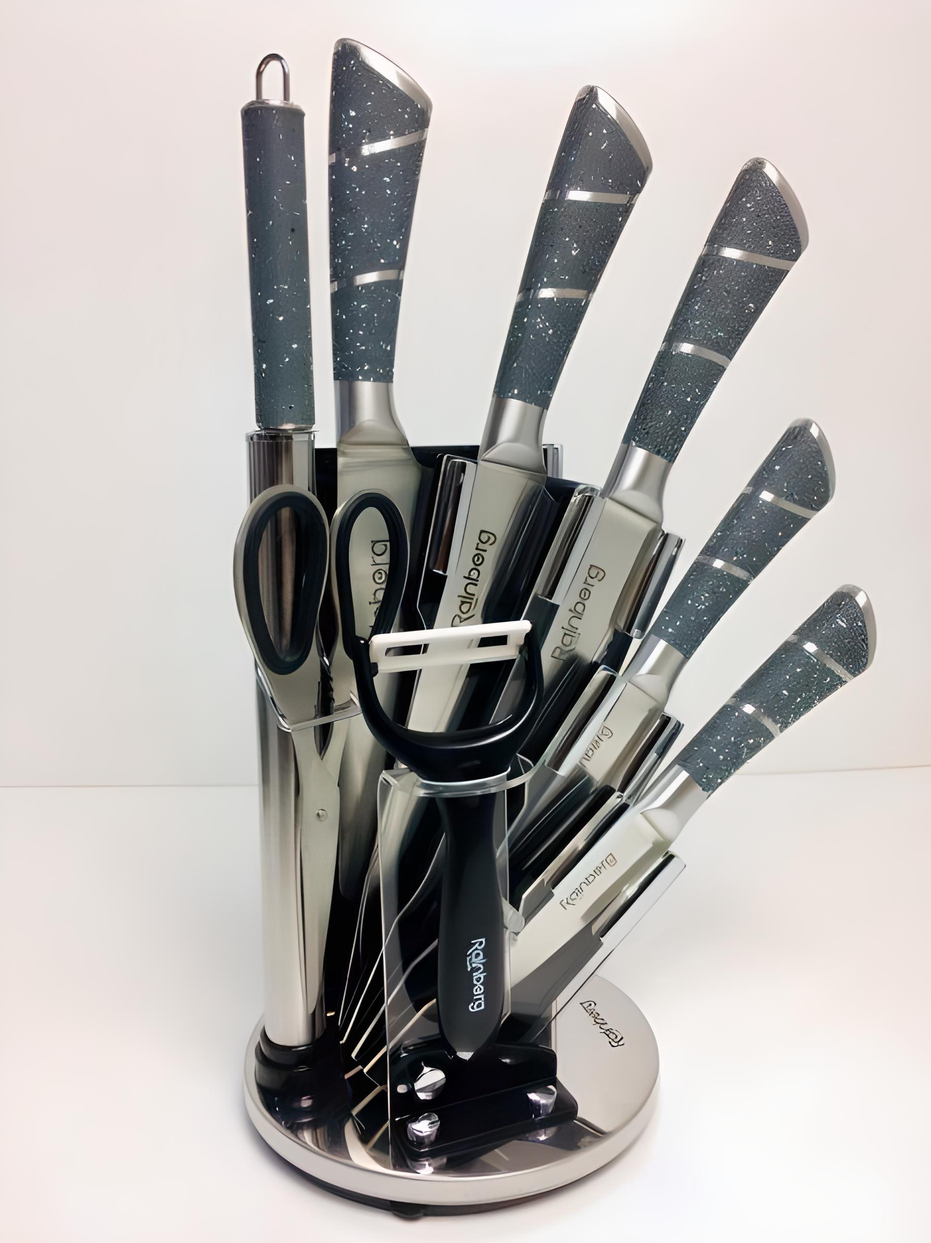 Набор ножей Rainberg RB 8804 ручка Серый