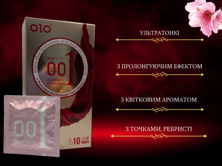 Набір презервативів OLO Blue Elephant 10 шт./пролонгуючі 10 шт./ультратонкі 10 шт. Red/збудливі 10 шт./0,01 з точками 10 шт. (ROZ6501052026) - фото 7