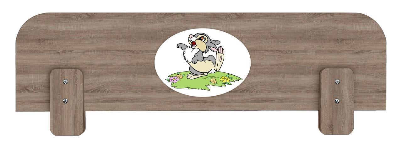 Бортик защитный для кровати МАКСИ-МЕбель Зайчик под толщину боковой царги 26 мм Дуб трюфель (12131)