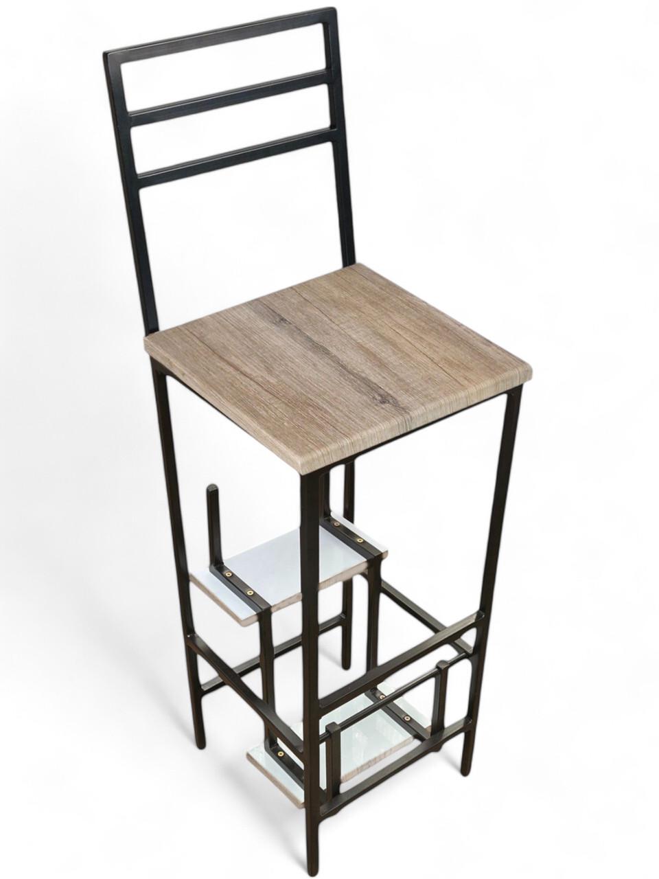 Стілець драбини Наша Ковка Magus в стилі лофт зі спинкою Дуб сонома - фото 2